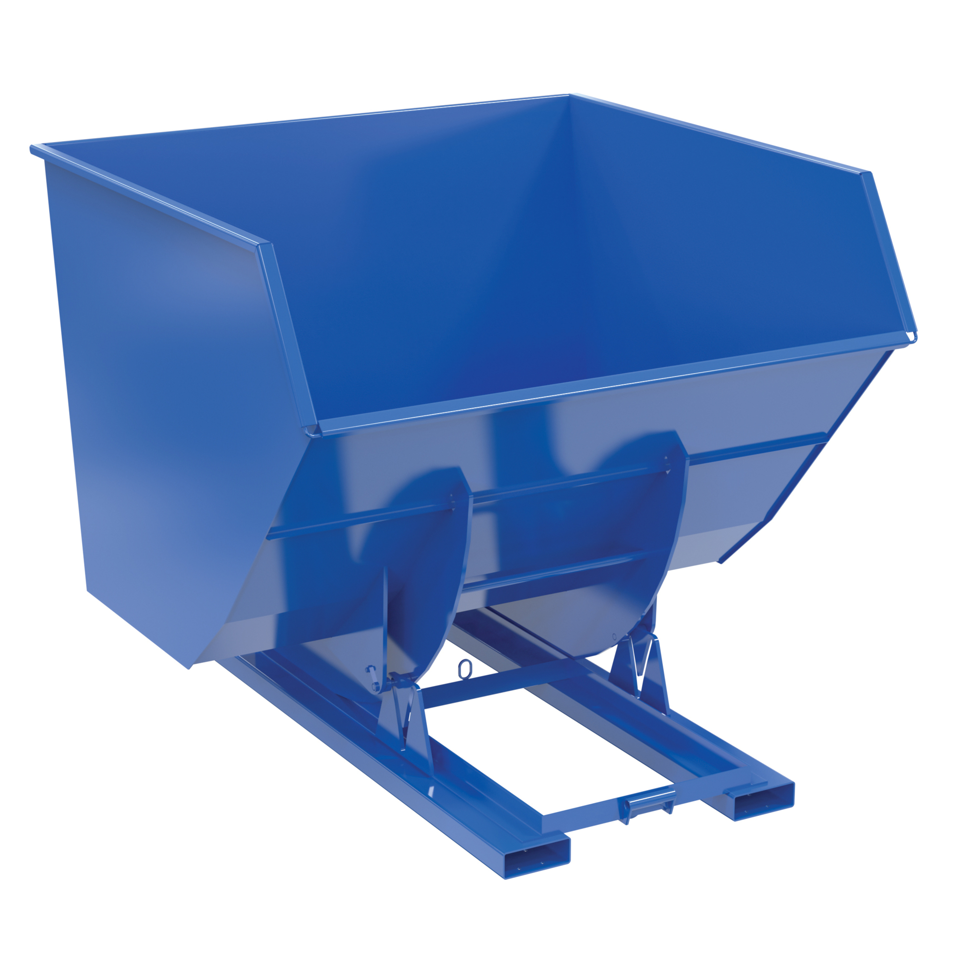 Vestil No Bump and Dump Hopper - 4 Cubic Yards, 6000-Lb. Capacity, Blue, Model# D-400-HD-NB